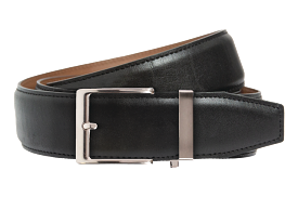 Smooth Black, 40mm Strap, Dress Belt