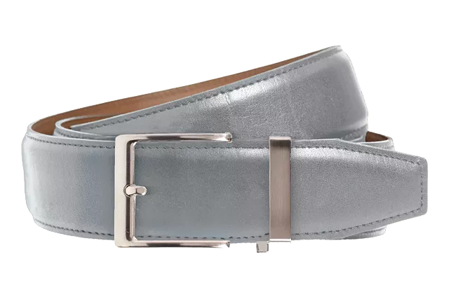 Smooth Grey, 40mm Strap, Dress Belt