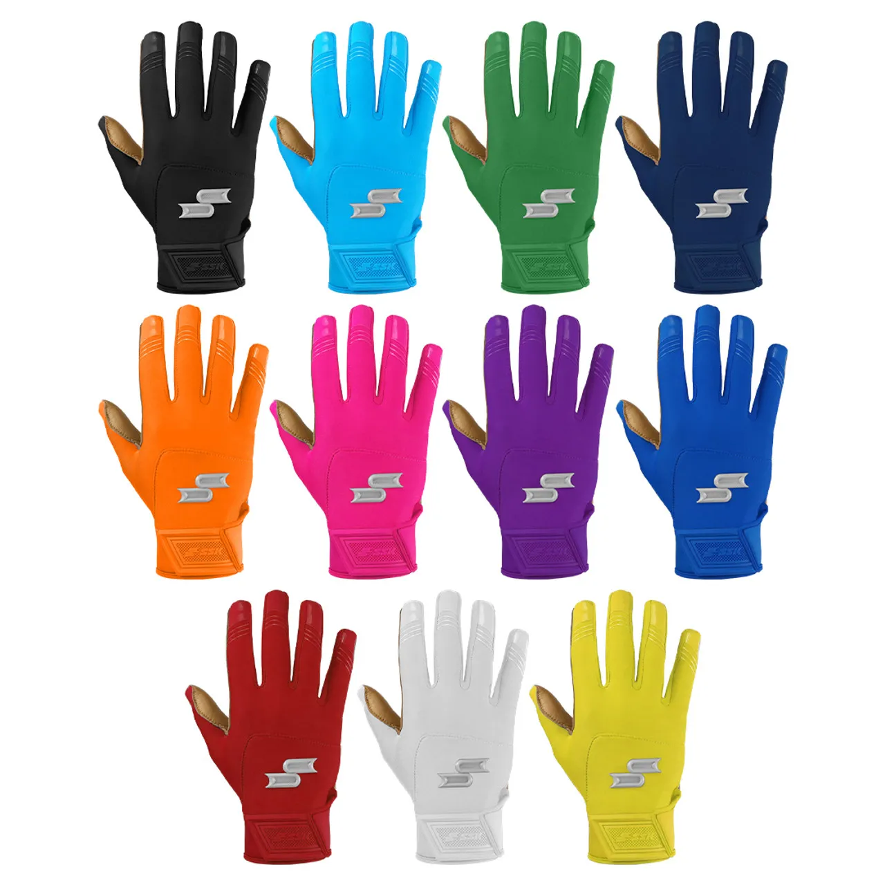 SSK X1 Color Rush Youth Baseball Batting Gloves