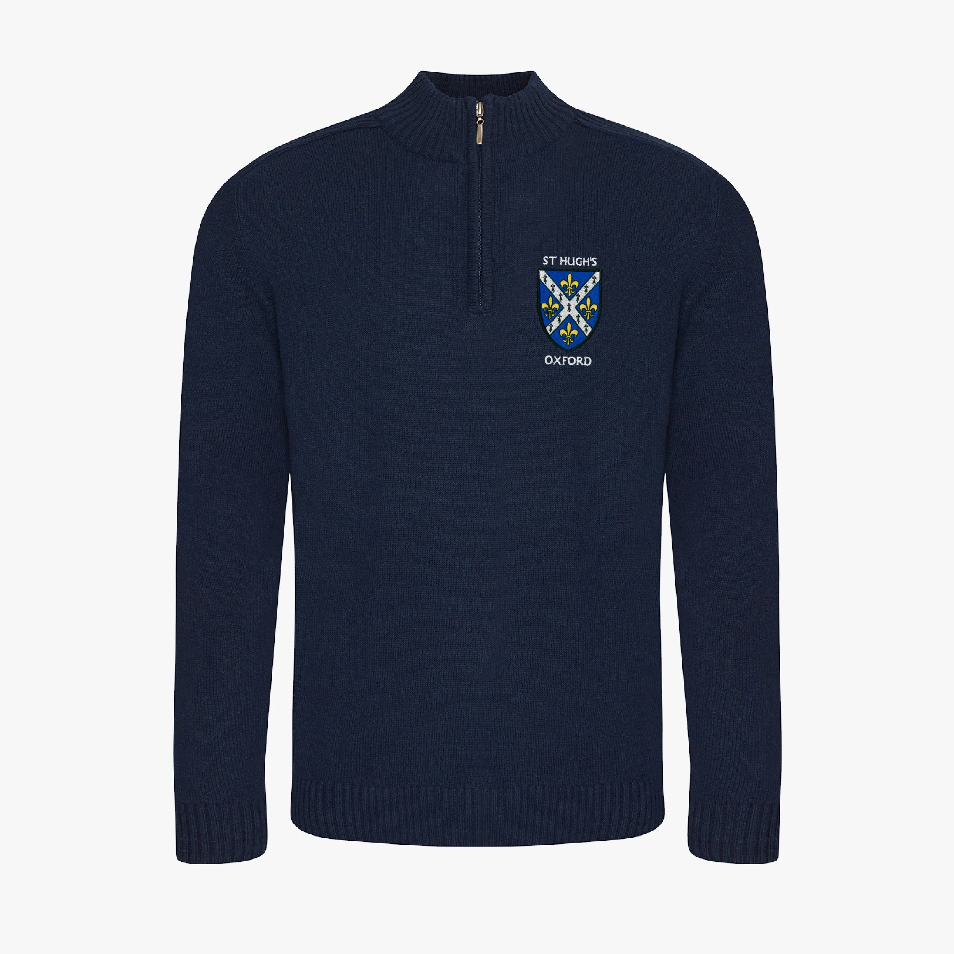 St Hugh's College Regenerated Cotton 1/4 Zip Sweater