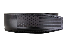 Super Patriot Black 1 3/8 Leather Dress Strap