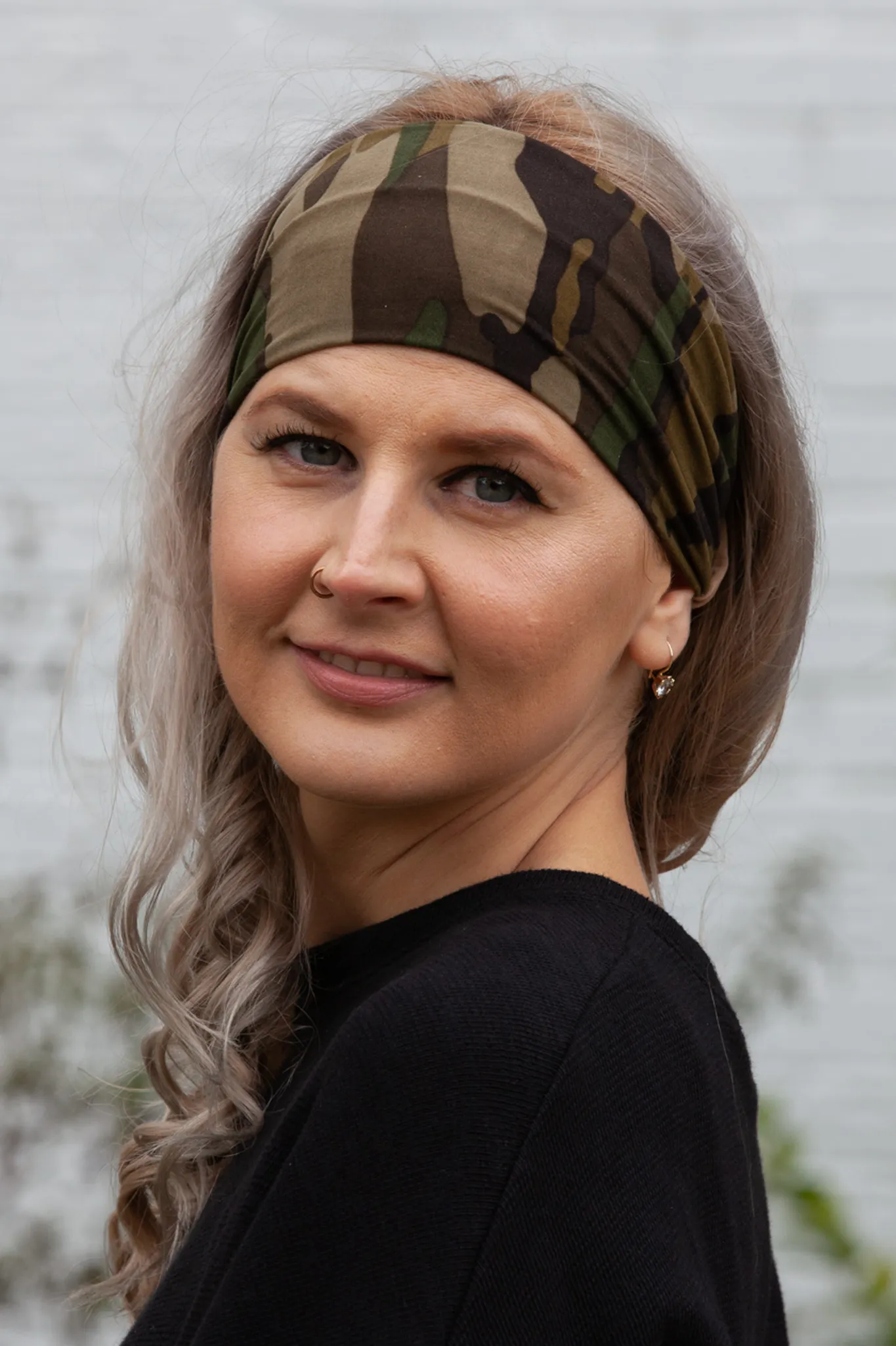 Super Soft Green Camo Headband