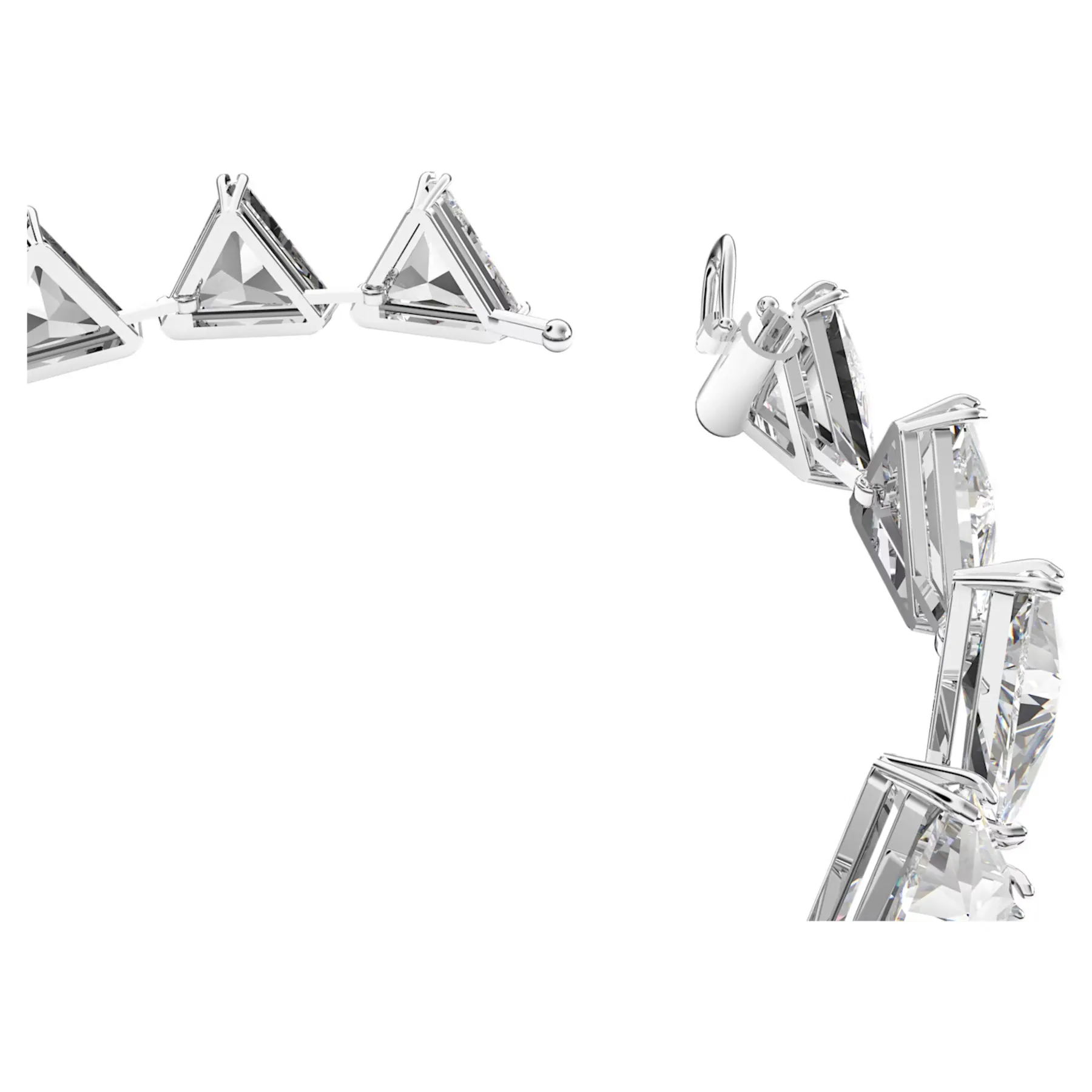 Swarovski Ortyx bracelet Triangle cut, White, Rhodium plated -5600864