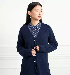 The Grandpa Cardigan - Navy Merino Wool