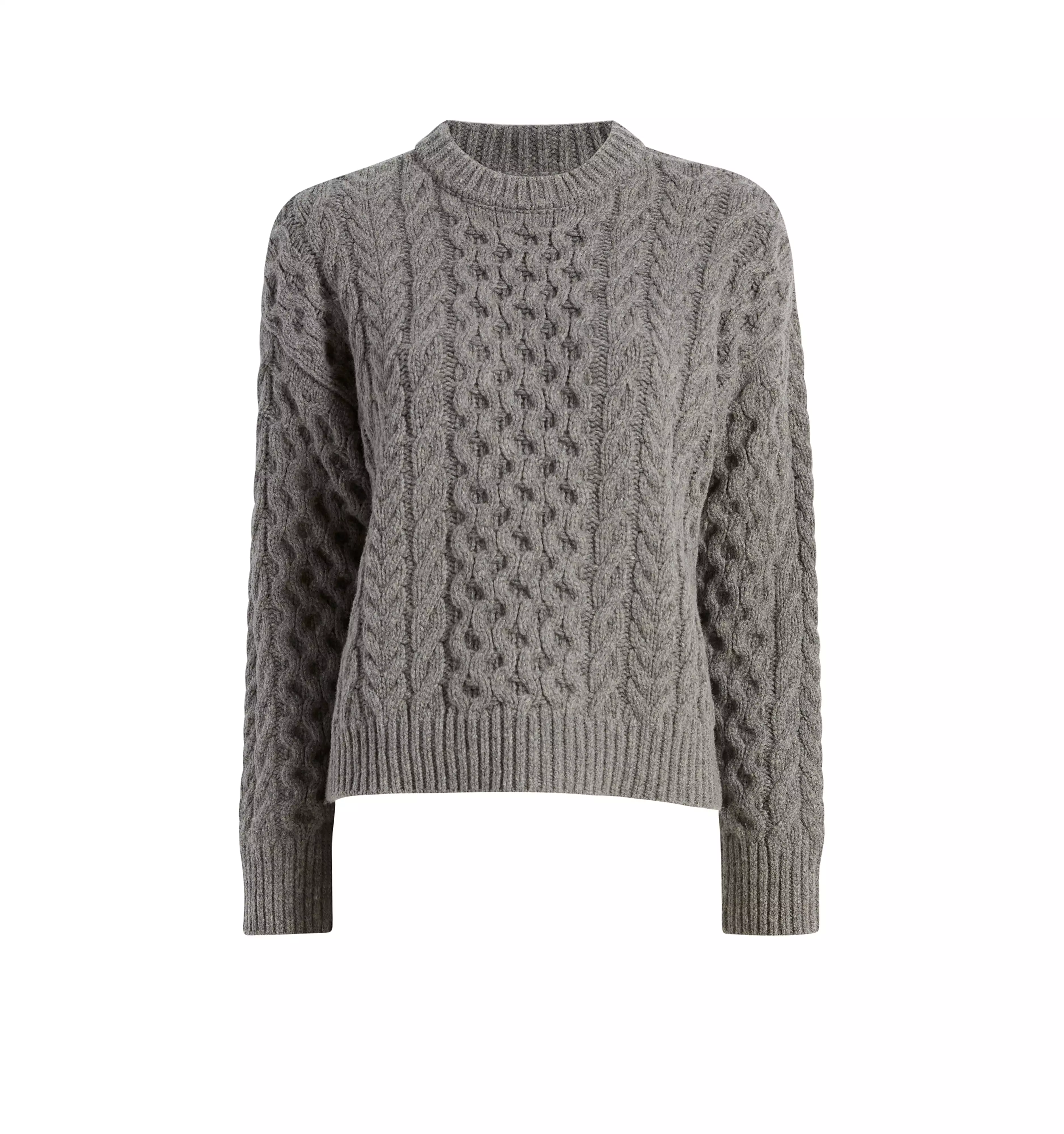 The Kennedy Sweater - Heather Grey Fisherman Knit