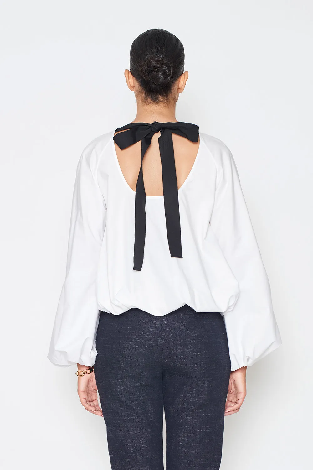 Tie-Back Bubble Blouse