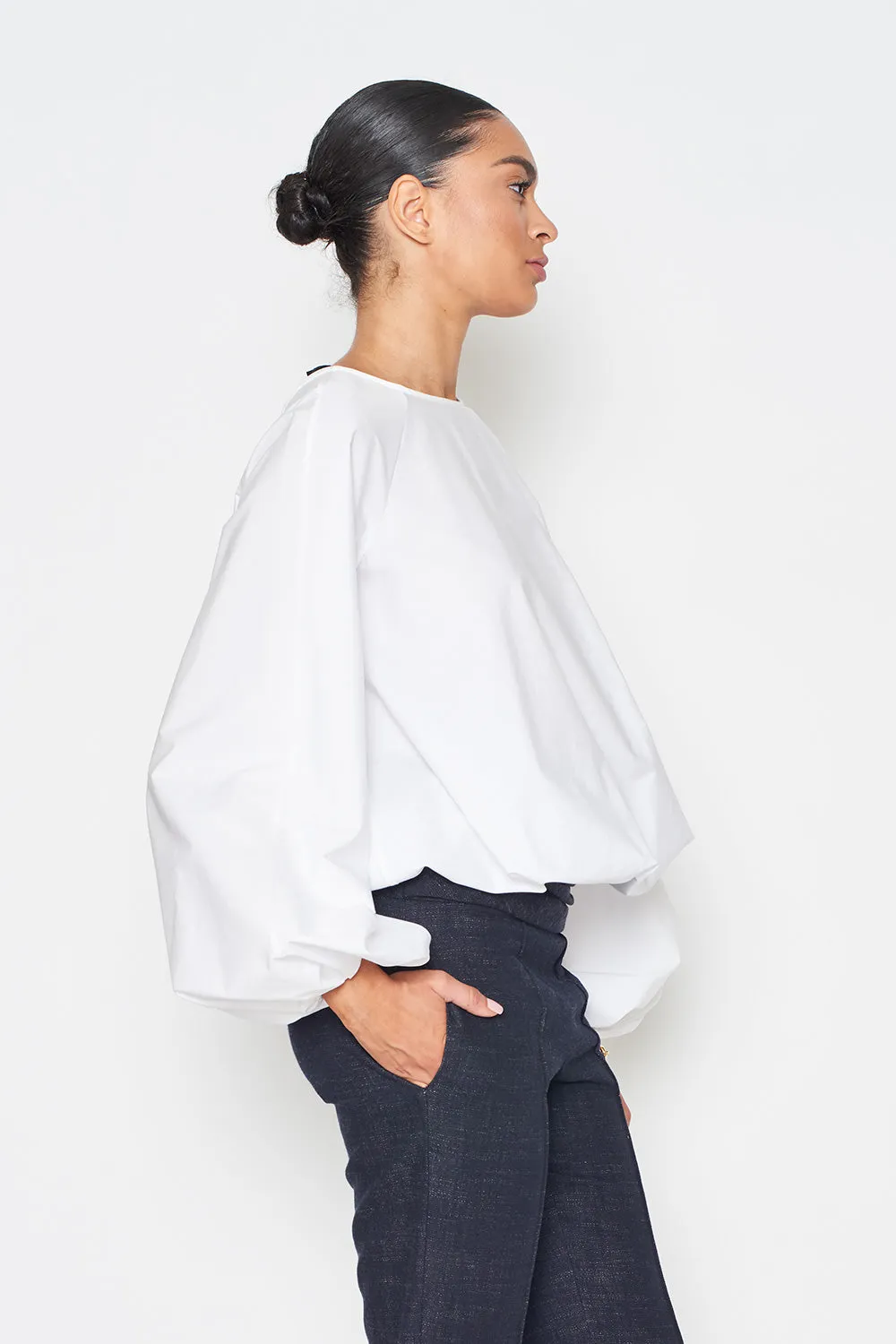 Tie-Back Bubble Blouse