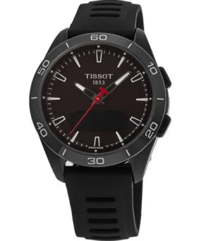 Tissot T-Touch Connect Solar Sport GMT Quartz Digital Dial Titanium Black Silicone Strap Men's Watch T153.420.47.051.04