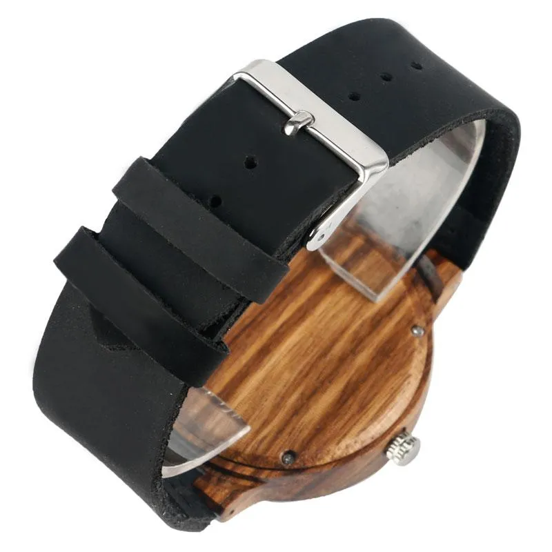 Top Gift Item Men's Analog Simple Bamboo Hand-Made Wooden Wrist Watch