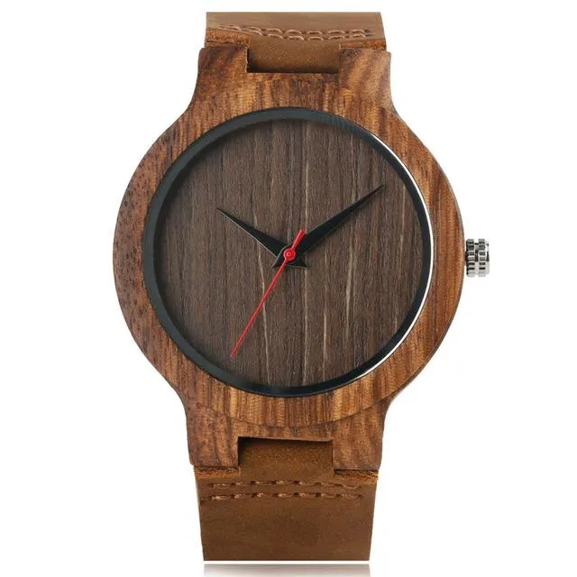 Top Gift Item Men's Analog Simple Bamboo Hand-Made Wooden Wrist Watch