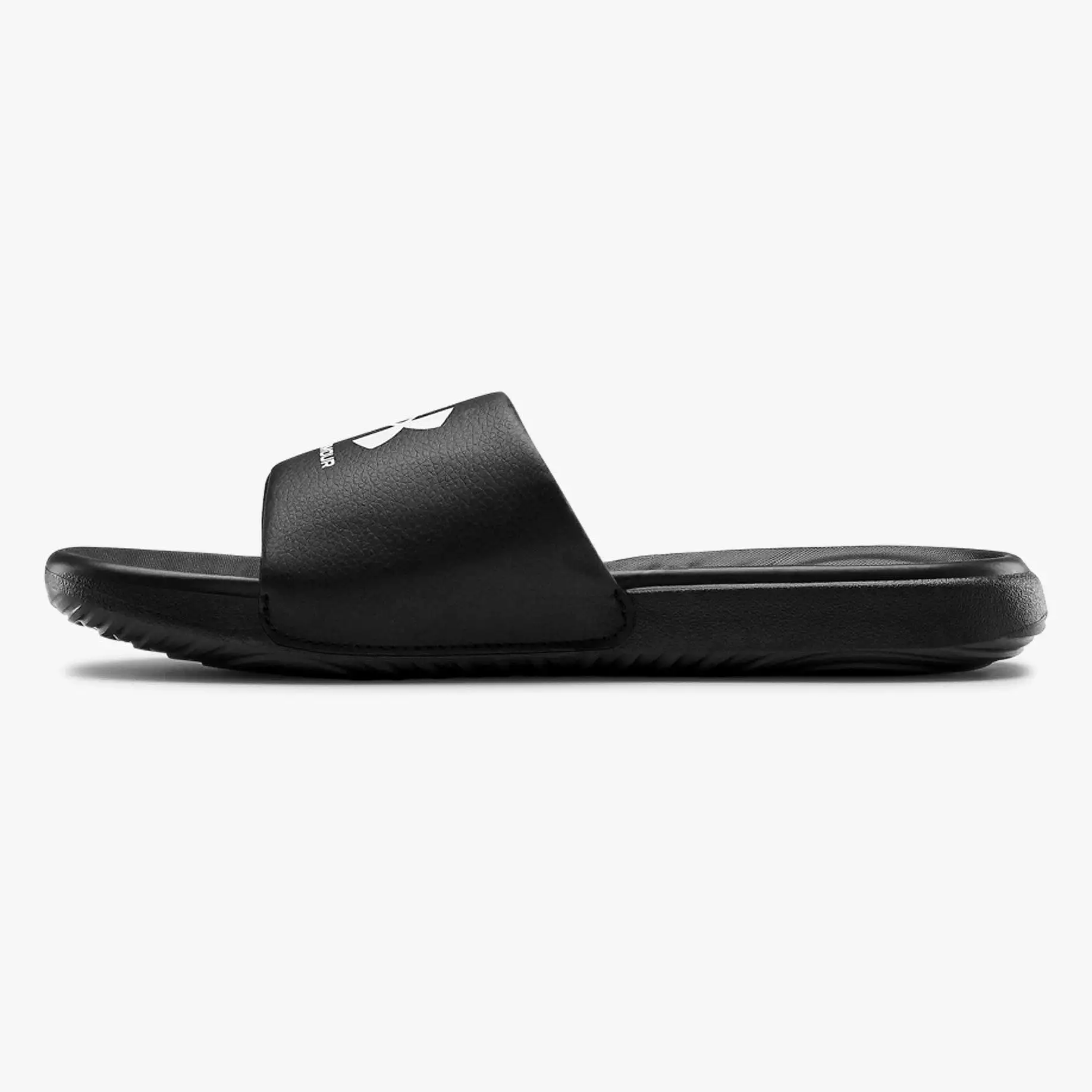 Under Armour Black/White Ansa Fixed Slide