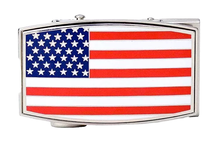 USA Flag Aston Color Dress Buckle, Fits 1 3/8 Straps