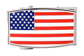 USA Flag Aston Color Dress Buckle, Fits 1 3/8 Straps