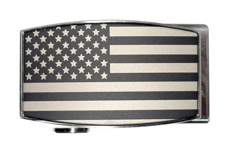 USA Flag Black Aston Dress Buckle, Fits 1 3/8 Straps