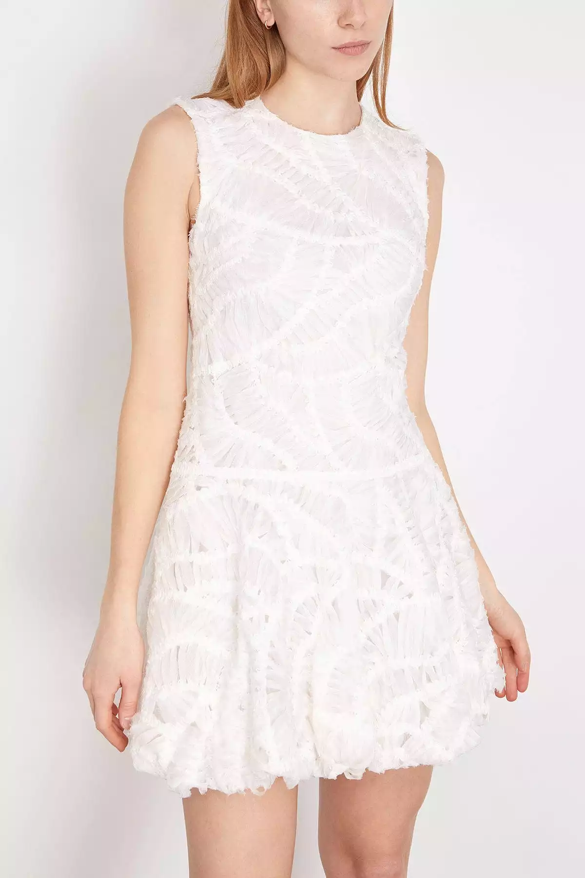 Vallan Sleeveless Mini Dress in White