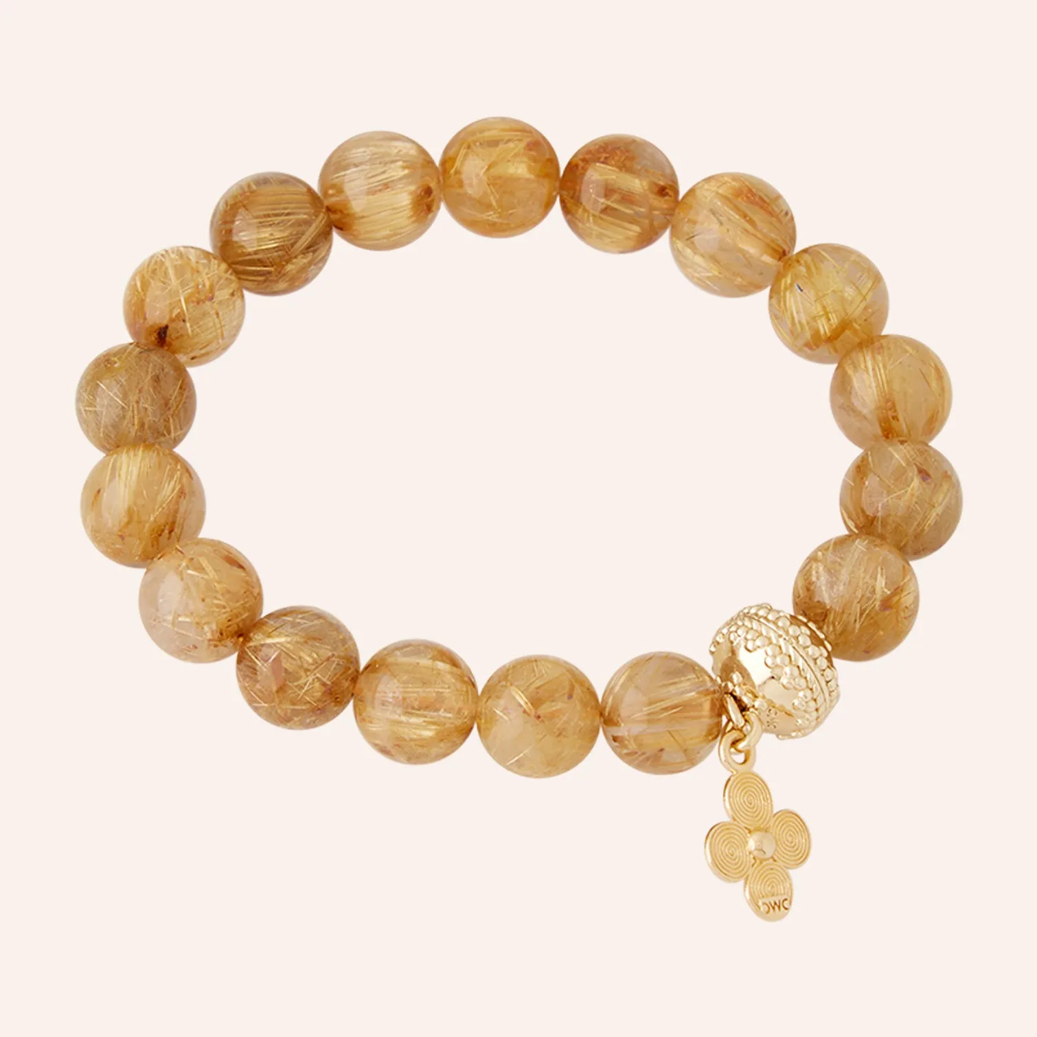 Victoire 10mm Rutilated Quartz Bracelet