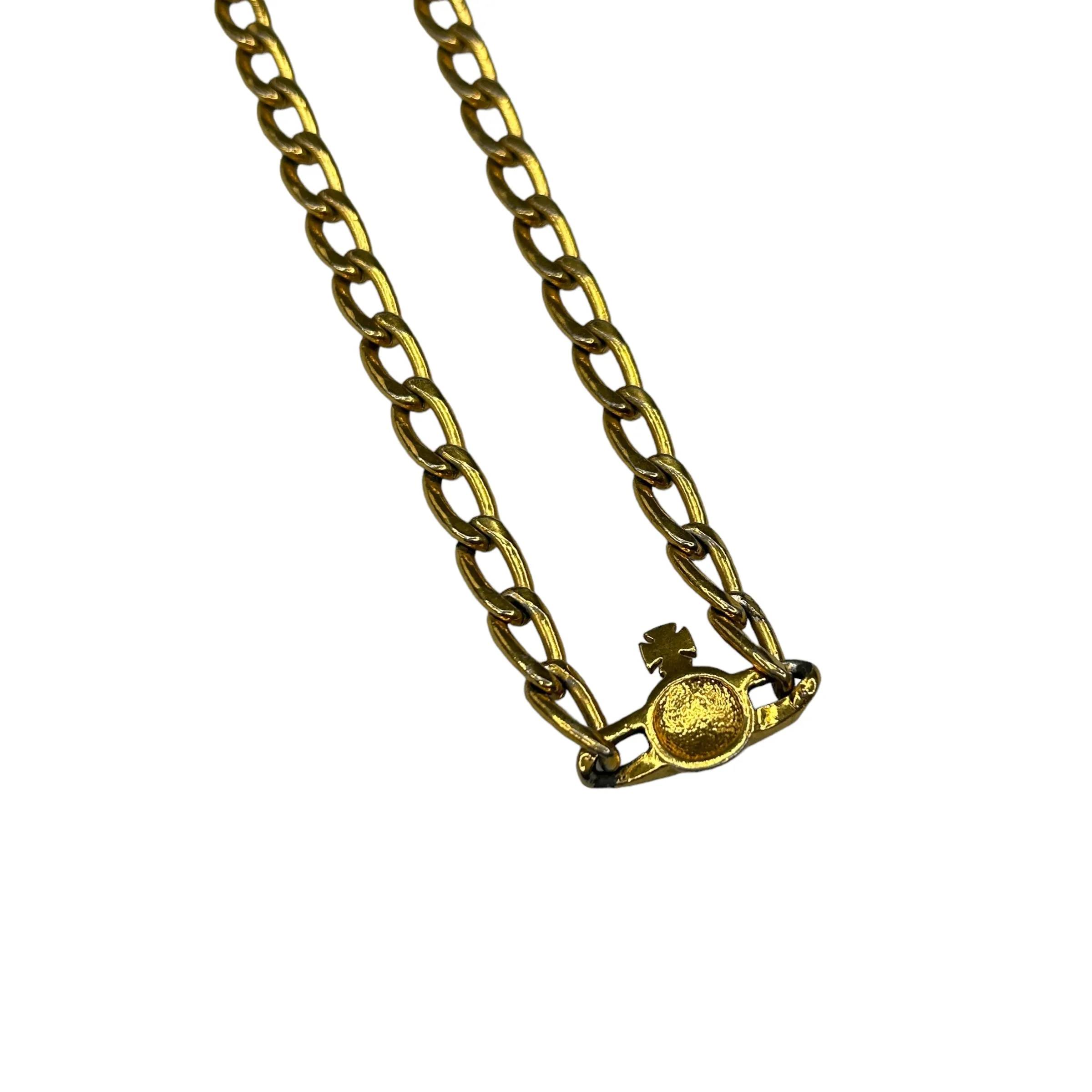 VIVIENNE WESTWOOD ENAMEL ORB CHOKER NECKLACE - GOLD PLATED HBE8