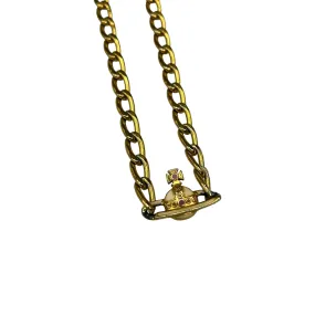 VIVIENNE WESTWOOD ENAMEL ORB CHOKER NECKLACE - GOLD PLATED HBE8