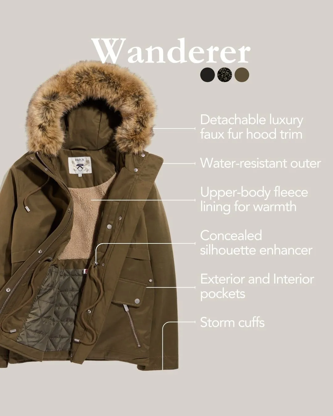 Wanderer Short-Length Faux Fur Jacket