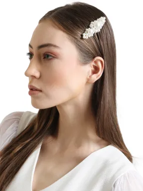 White Pearl Tic Tac Hair Clip