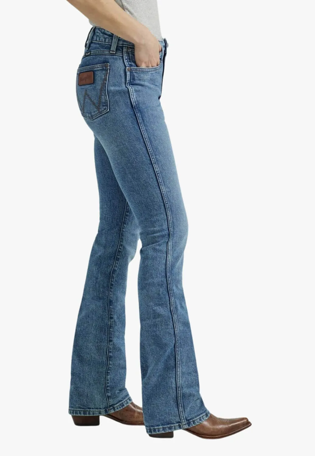 Wrangler Womens Bailey High Rise Boot Cut Jean