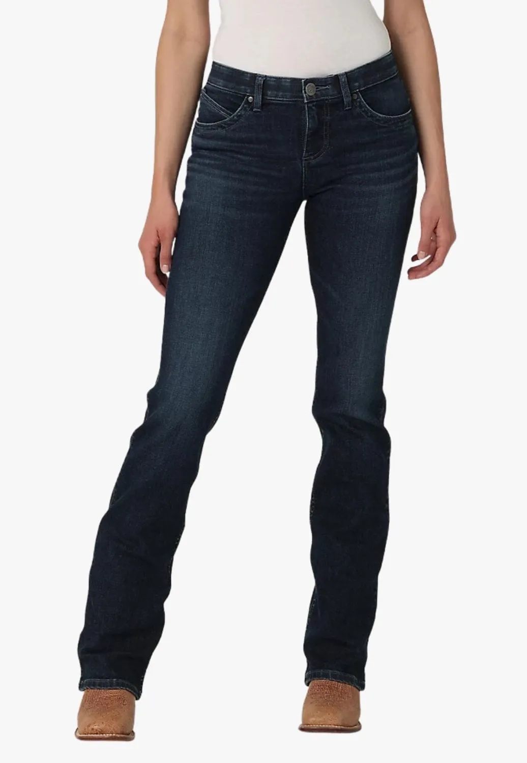 Wrangler Womens Mid Rise Boot Cut Jean