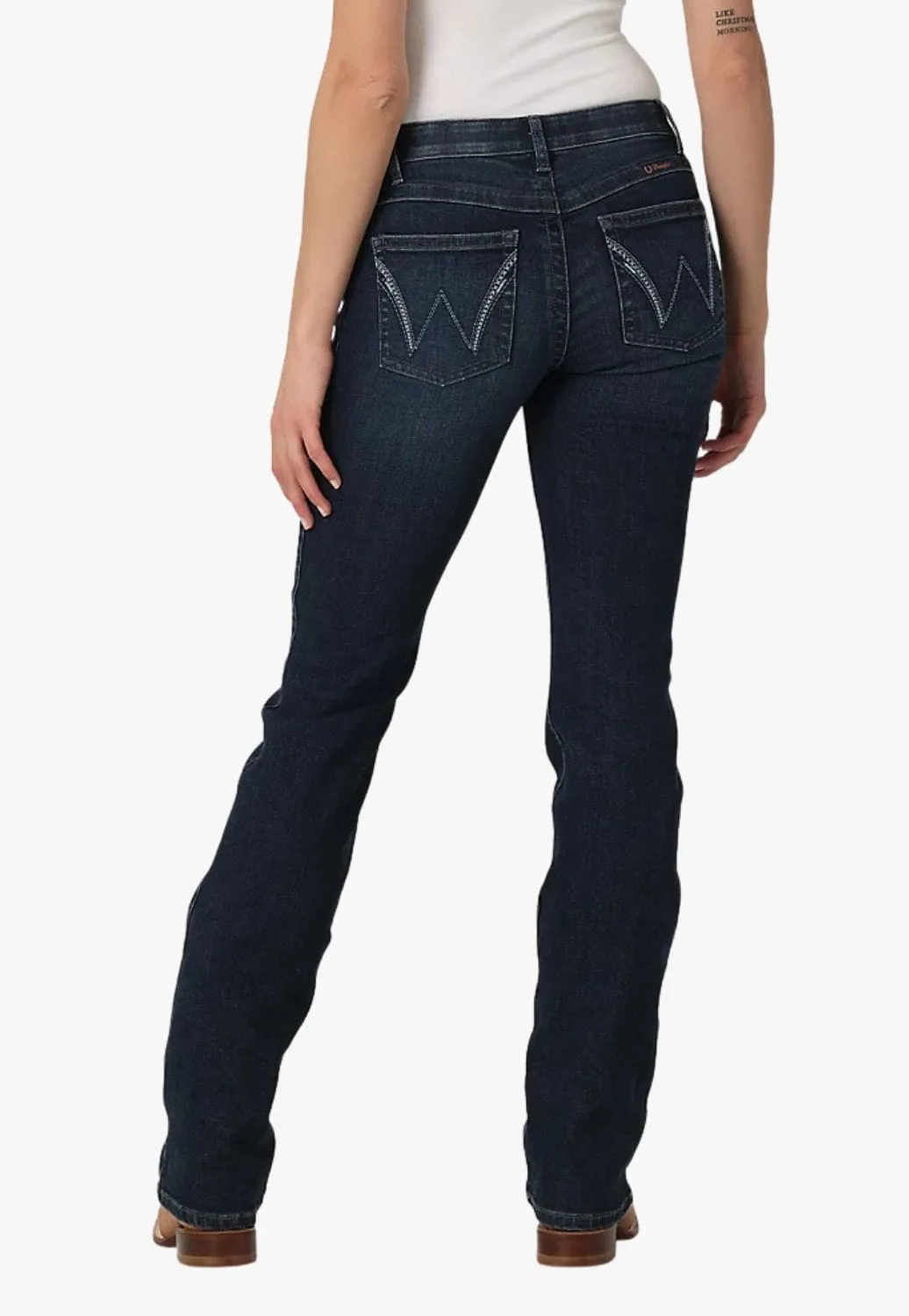 Wrangler Womens Mid Rise Boot Cut Jean