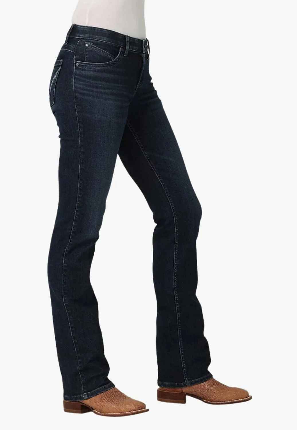 Wrangler Womens Mid Rise Boot Cut Jean