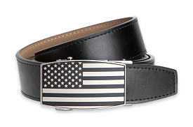 XL USA Flag Black Aston Black, 1 3/8 Strap, Dress Belt